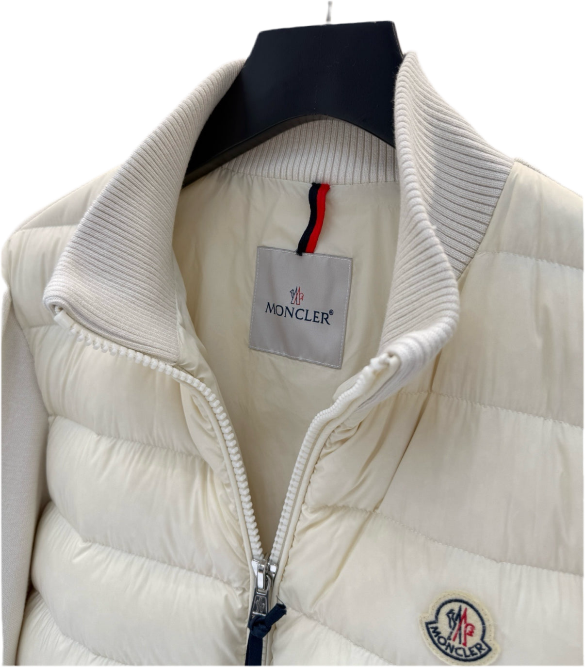 Moncler Cardigan zippé matelassé en coton
