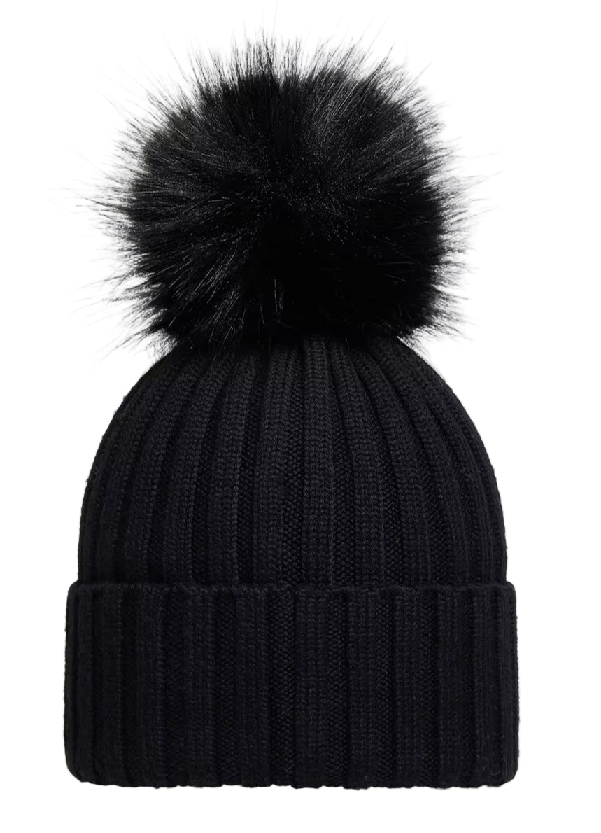 Woolen pompom hat