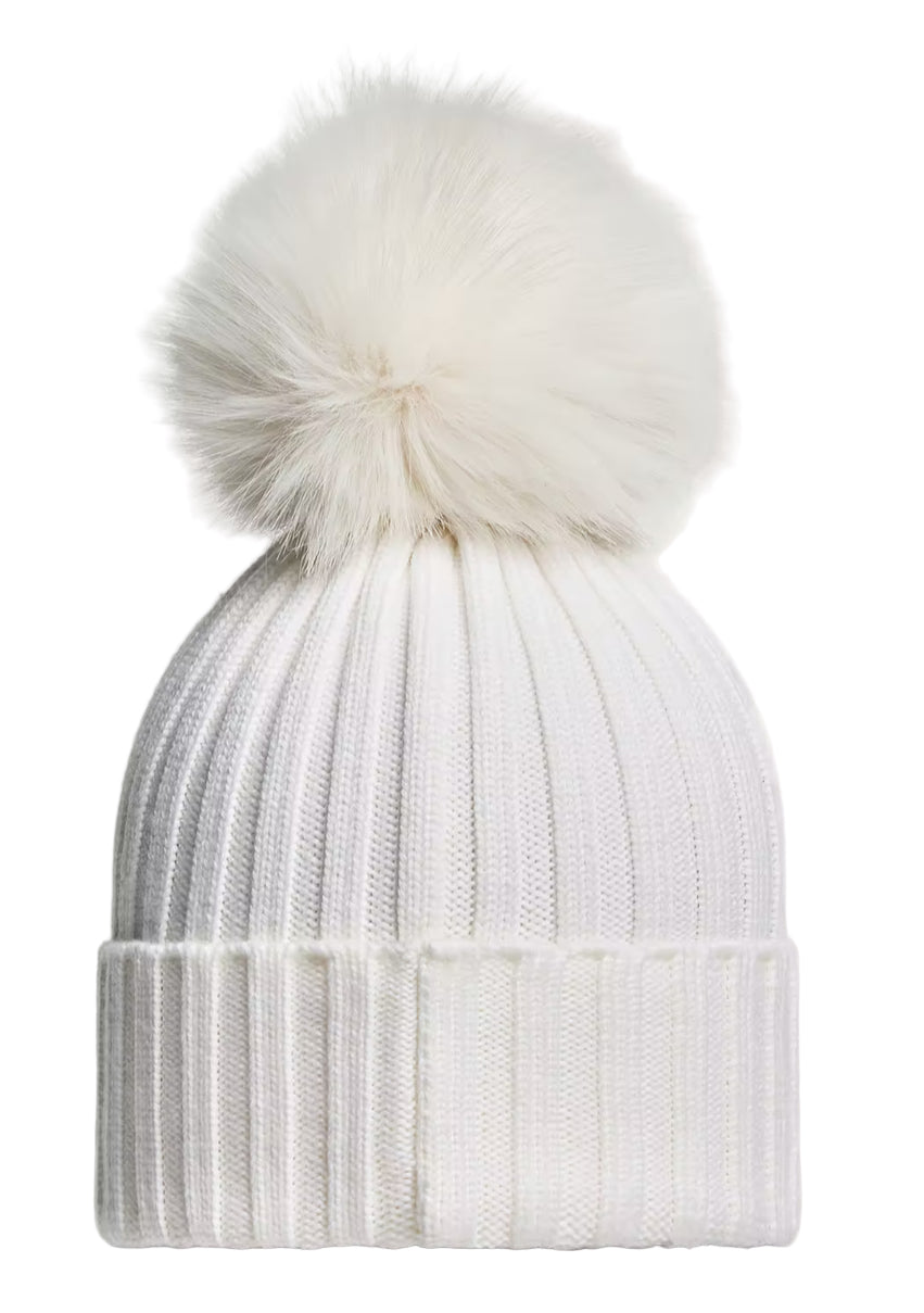 Bonnet pompom en laine
