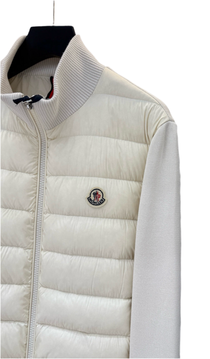 Moncler Cardigan zippé matelassé en coton
