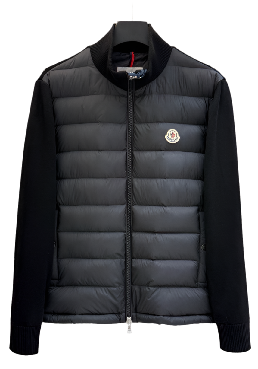 Moncler Cardigan zippé matelassé en coton